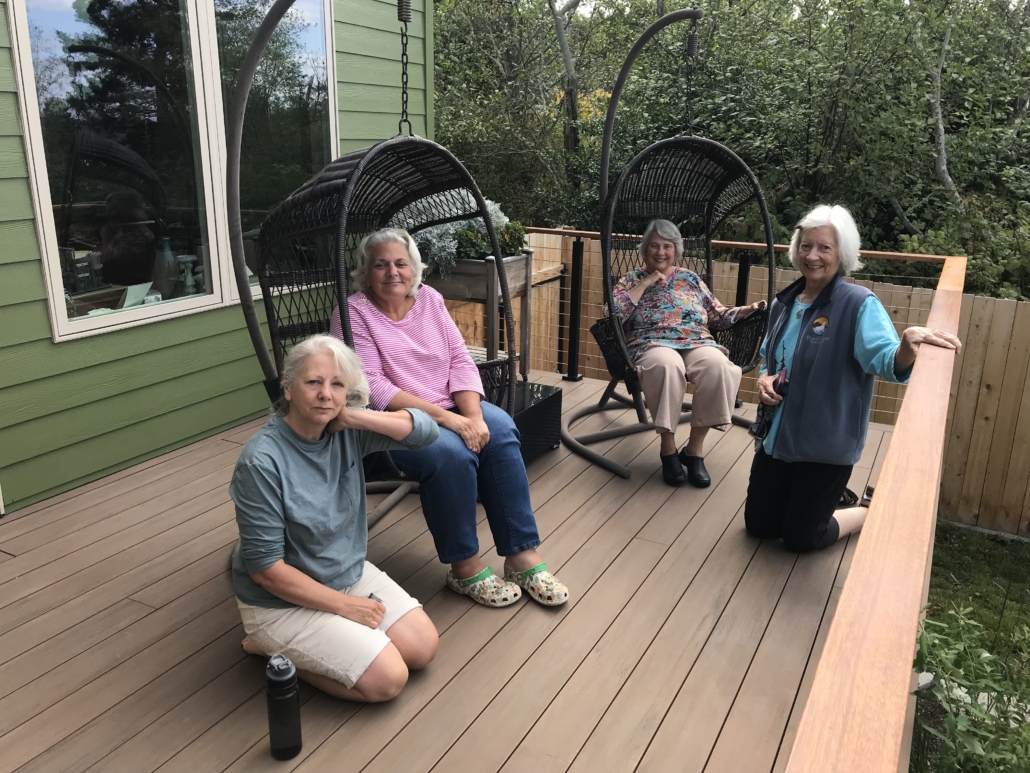 Women's group on deck